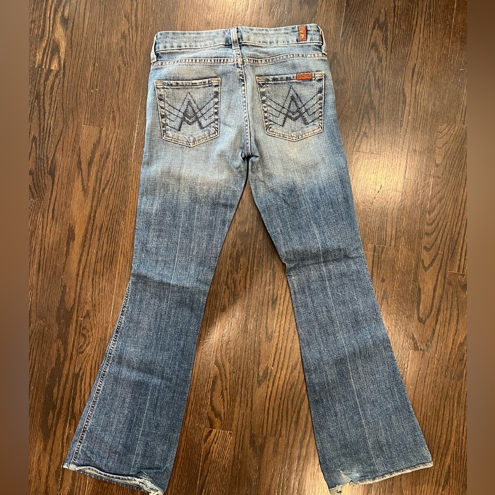 7 for all mankind bootcut crystal denim size 24